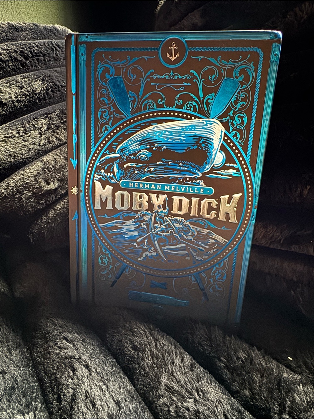 Moby-Dick Decorative Hardcover with Blue  Foil Accents